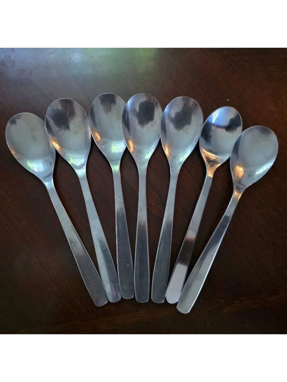 Set Of 7 Ikea Stainless Steel Spoons Flatware Silverware Durable Polished Finish